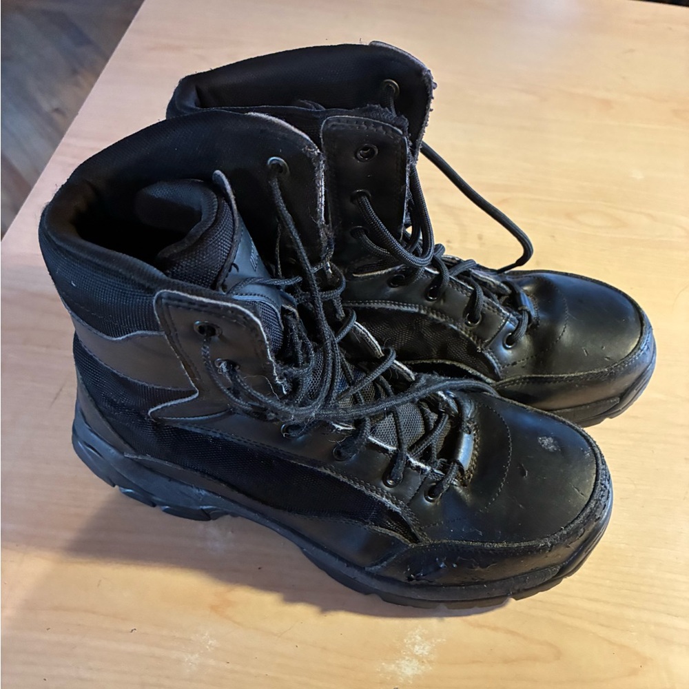 Interceptor Men's Black Leather work Boots size 10.5 m - Picture 3 of 9